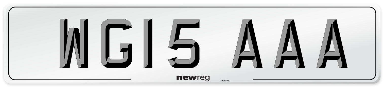 WG15 AAA Number Plate from New Reg